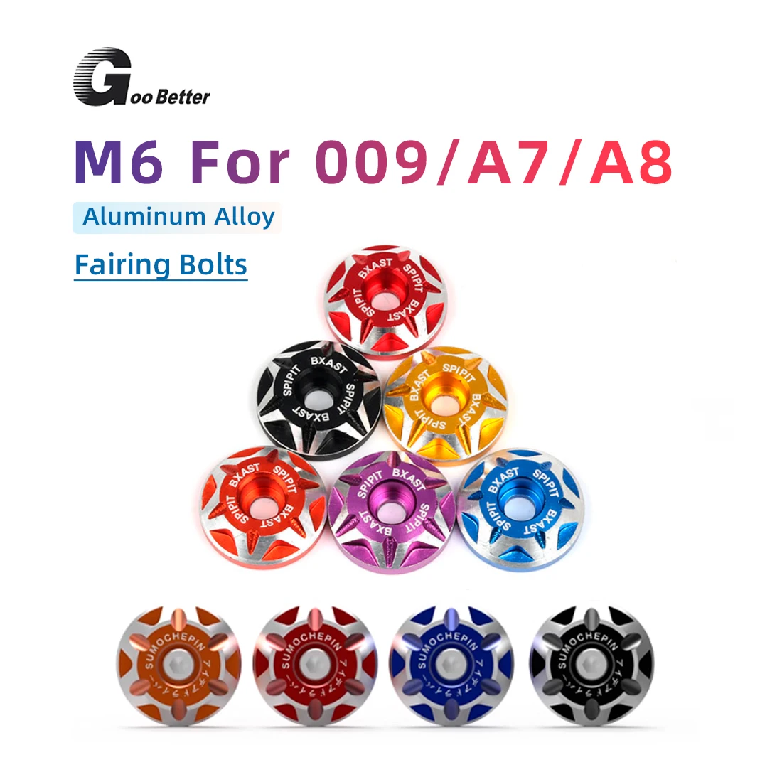 

M6 Aluminum Alloy Motorcycle License Plate Screw Cover CNC Hole License Plate Screw Scooter Accessories