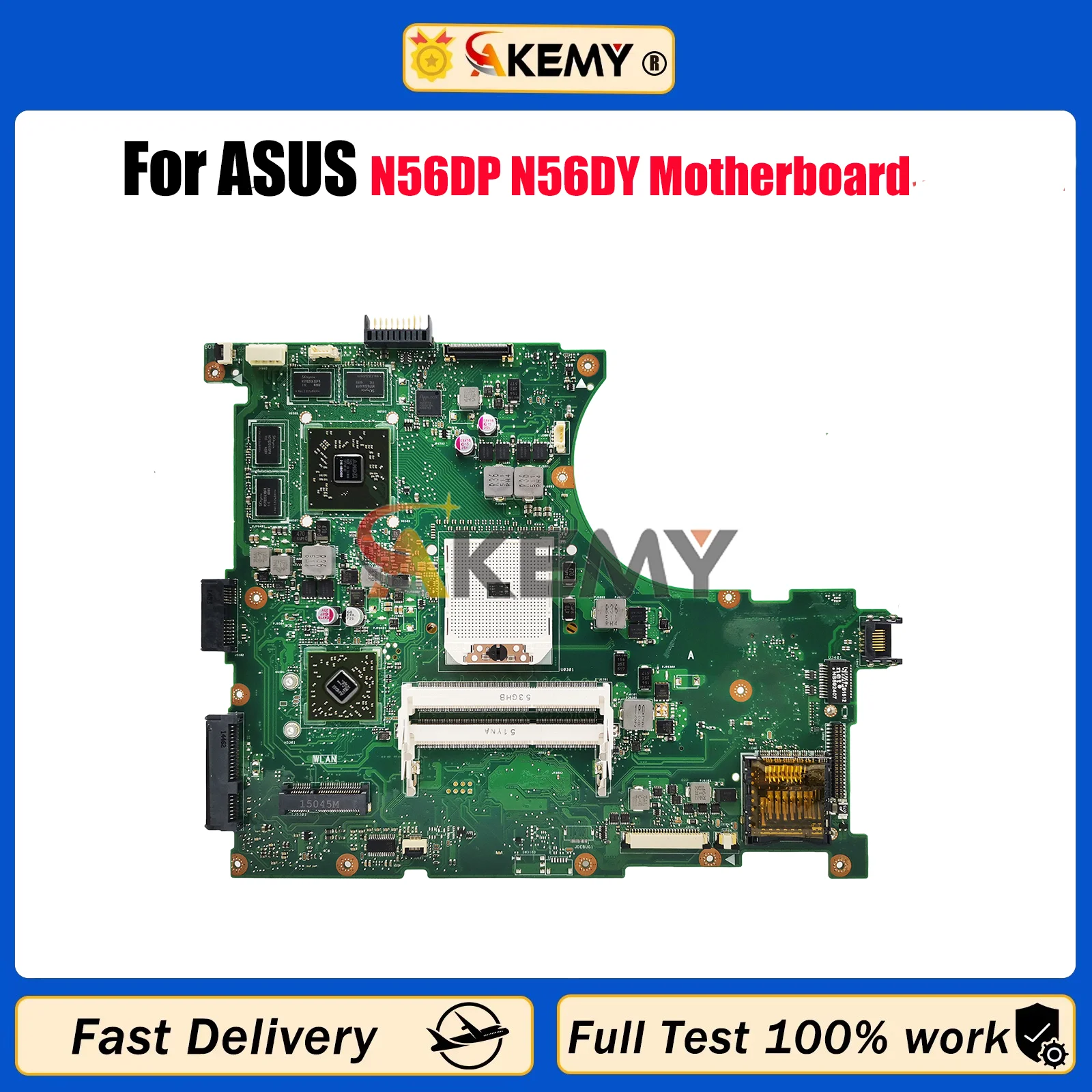 

N56DY Laptop Motherboard For ASUS N56D N56DP N56DY Notebook Mainboard This item is in stock 100% tests OK fast shipping