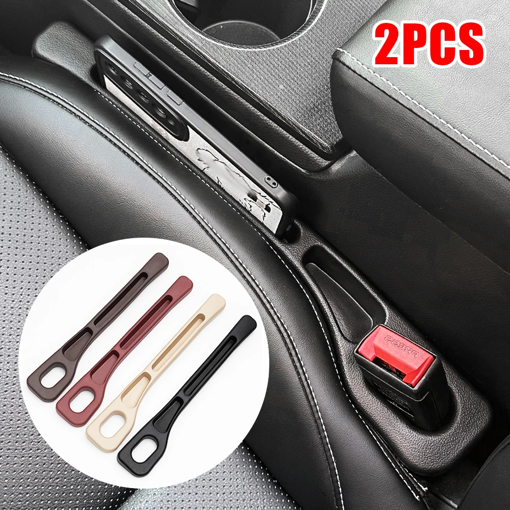 2 Peças Organizador de Espaço entre Assentos de Carro, Design de Fenda Dupla, Acessórios Internos Automotivos, Caixa de Armazenamento para Celular e C