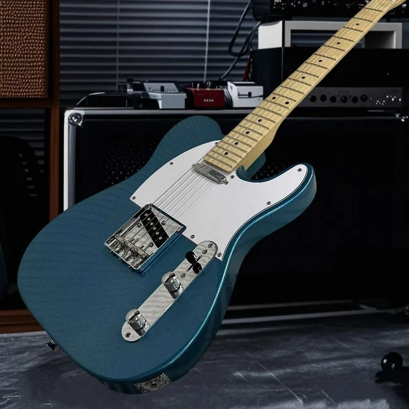 กีตาร์ไฟฟ้า 6 สาย สีชมพู รุ่น TL พร้อมฟิงเกอร์บอร์ดเมเปิลหุ้มมุก เสียงบลูส์ แจ๊ส ป๊อป คุณภาพเสียงยอดเยี่ยม จัดส่งฟรี