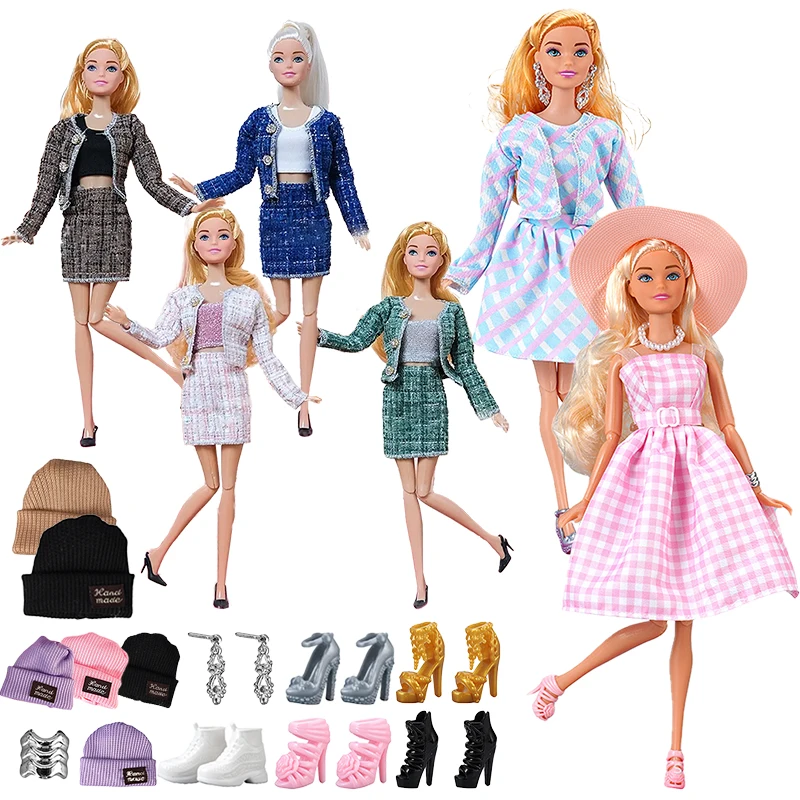 Newest Clothes For Barbie Dolls Set Fashion Dress Outfit Coat Jacket Pant Clothes For Baby Doll Accessories For Girl`s Toys Gift