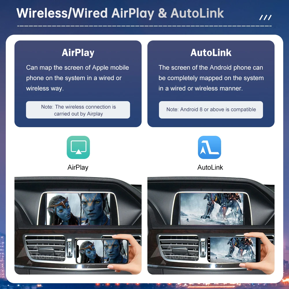 Plug and Play Wireless CarPlay for Mercedes Benz E Class W207 W212 NTG4.5 2011-2014 Android Auto AirPlay Navigation
