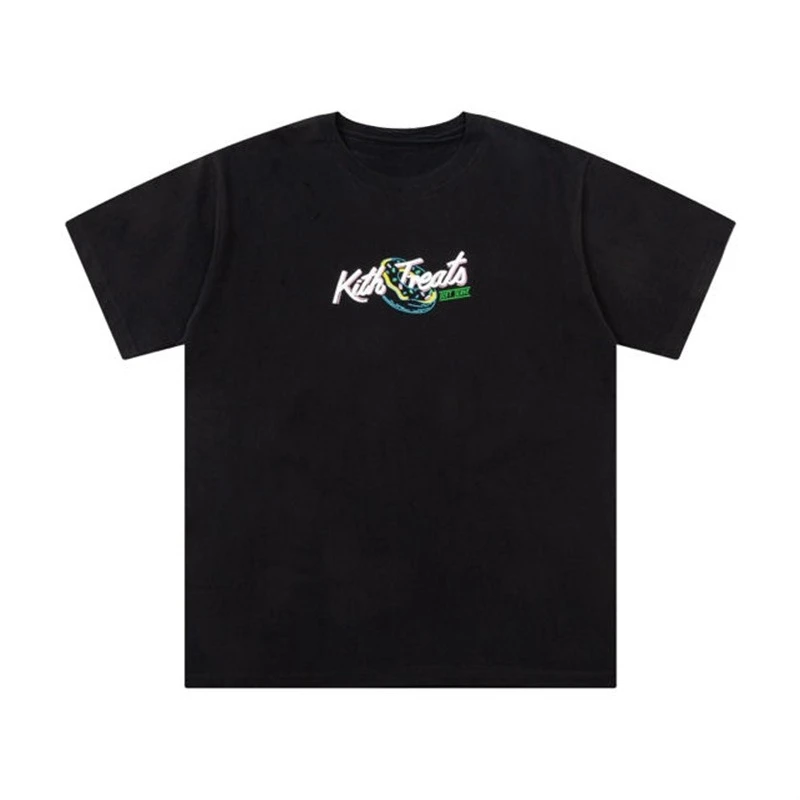 تي شيرت KITH TREATS Ice Cream Fries Honey بأكمام قصيرة من القطن الخالص لصيف 24SS