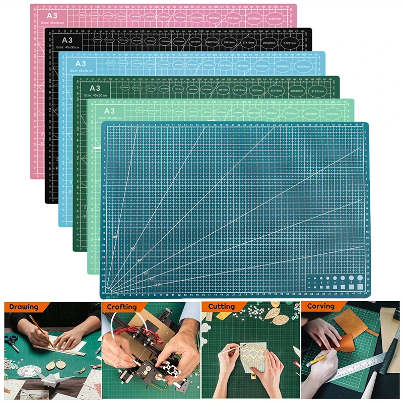 Durable A3 Multifunctional Cutting Mat Diy Handicraft Art Engraving Board Paper Carving Pad High Elasticity Toughness