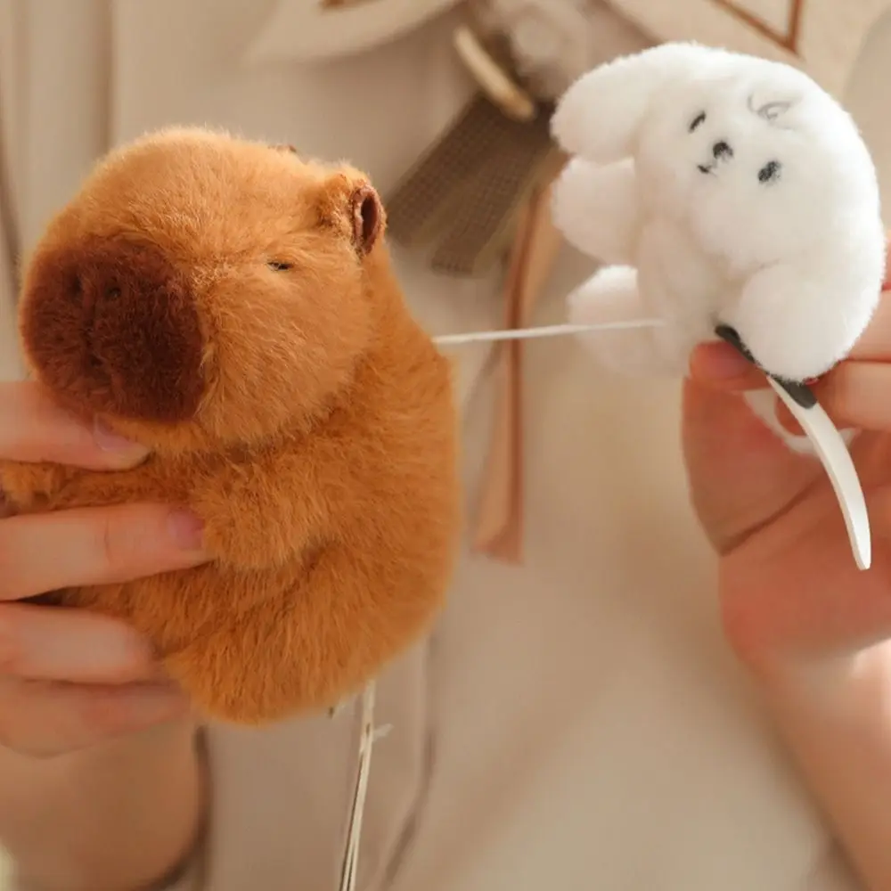 Llavero Stay Wire Capybara colgante de felpa cocodrilo ganso Capybara llavero de felpa perro moda Capybara muñeco de peluche regalo de cumpleaños