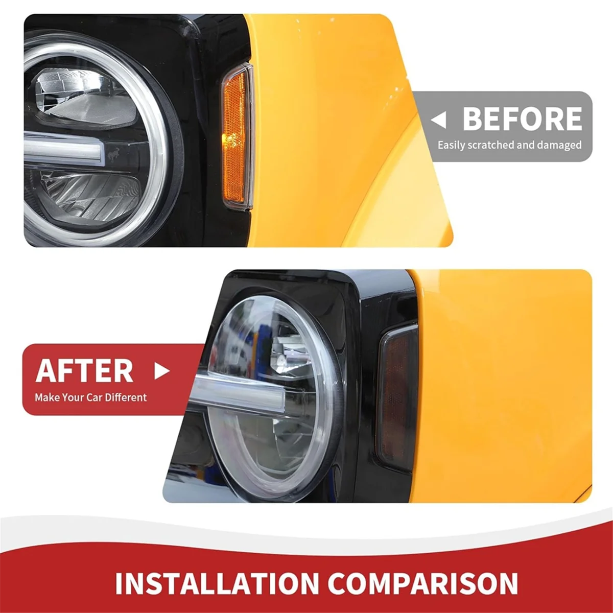 

Front Turning Lamp Side Warning Light Cover Headlight Trim for Ford-A77Q