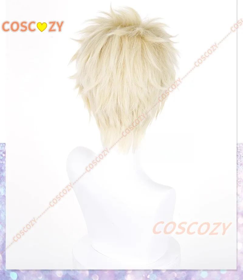 Rintaro Tsumugi Cosplay Pruik Anime De Geurige Bloem Bloemen met Waardigheid Blond Kort Haar Halloween Party voor Vrouwen Mannen Jongens