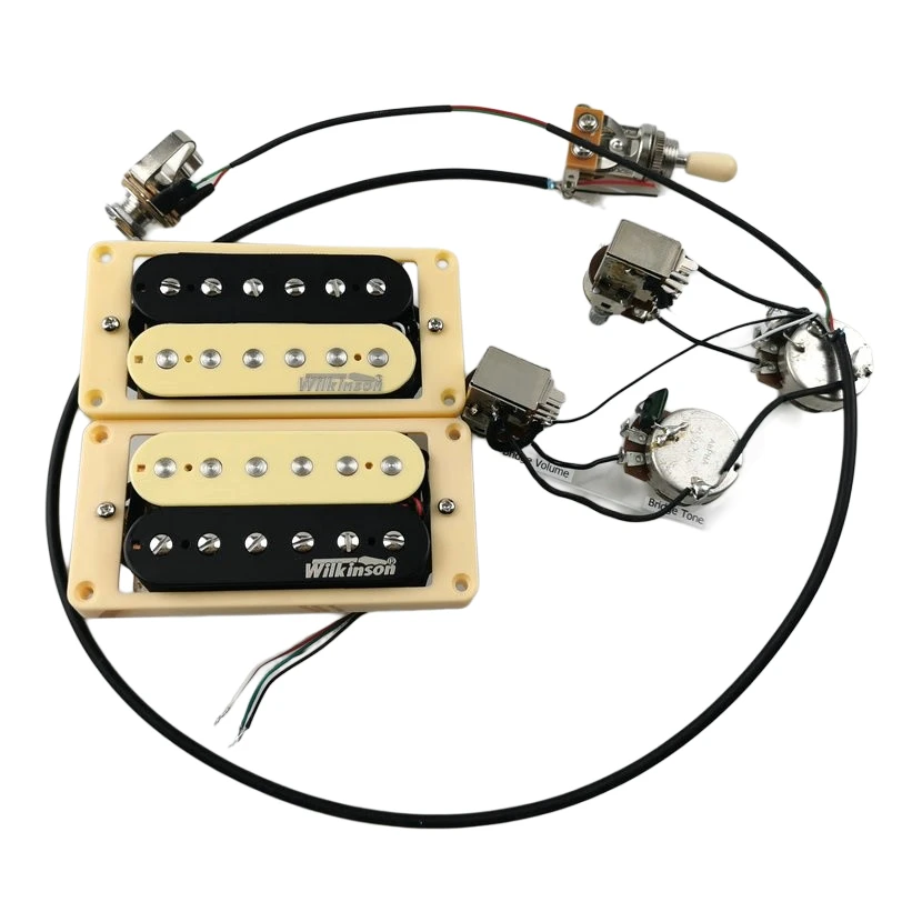 Double coil pickup Wilkinson Ainico5 Humbucker Electric Guitar Pickups 4C with Push-pull switch Wiring Harness Guitar Pickup