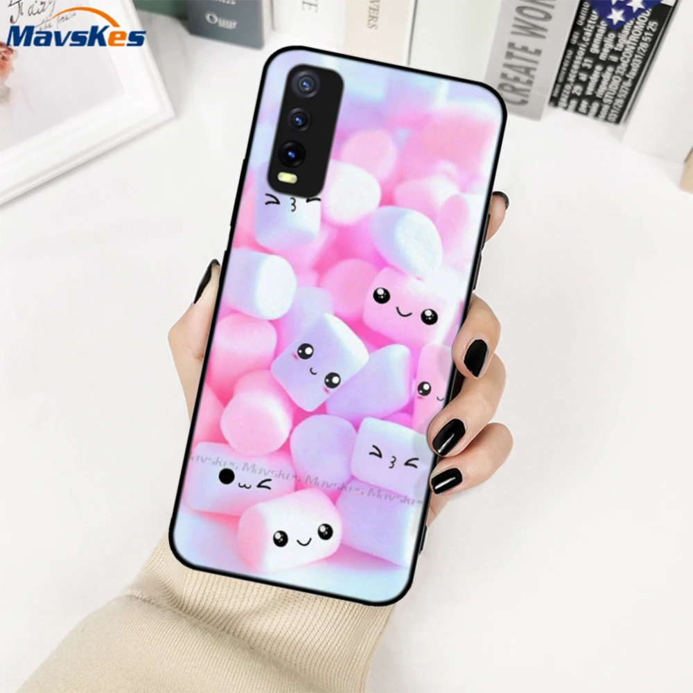 For VIVO Y20i Y20 Y20S Case 6.51'' Cute Floral Shockproof Silicone Phone Case for VIVO Y20 V2029 Y20i V2027 Soft Back Cover Capa