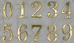 4Inch Brass Copper A100 House Door Decoration Number Número De Latón