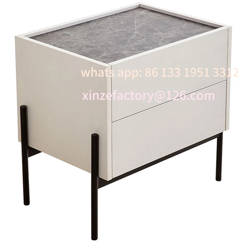 

Customizable Nordic style minimalist bedside table modern minimalist bedroom bedside table designer bedside locker drawer cabine