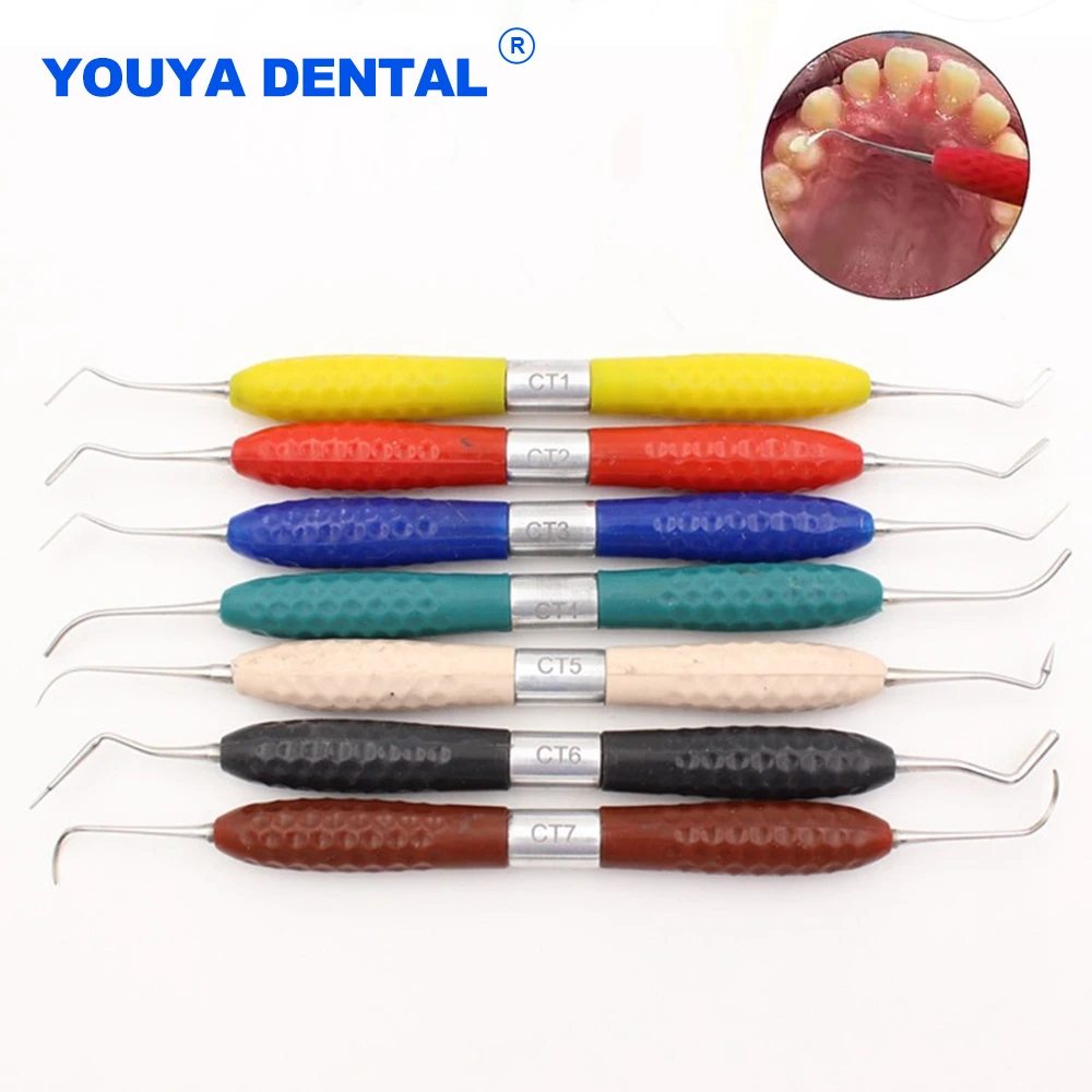 Dental Composite Resin Filling Filler Aesthetic Restoration Kit Silicone Handle Dentistry Tools Spatula Autoclavable Head Filler