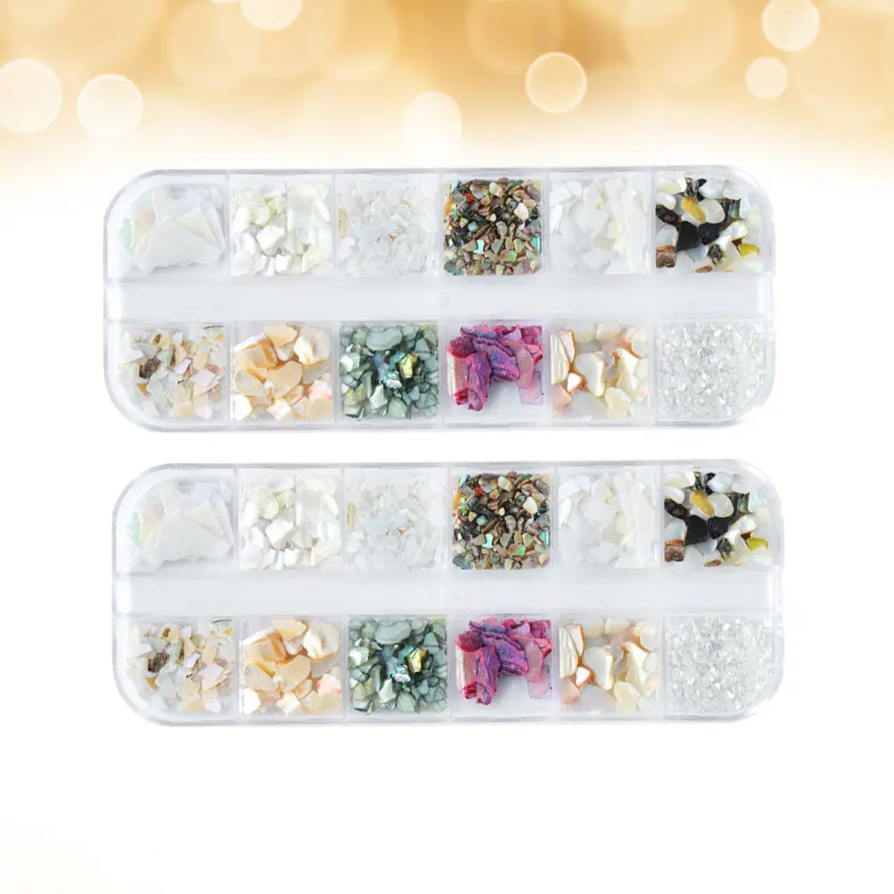 

2 набора декоративных элементов для ногтей в виде ракушек, премиум-аксессуары для маникюра, элегантные украшения для ногтей, креативный декор для ногтей своими руками для женщин