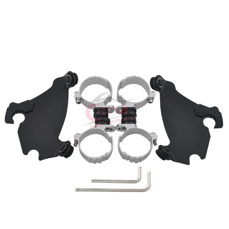 49MM Motorcycle Accessories Bracket Gauntlet Headlight Fairing Trigger Lock Mount Kit For Harley Davidson Dyna Fairing XL 86-16