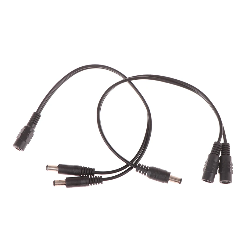 DC 12V 1 Female to 2 Male Power Split Splitter Cable 2.1*5.5mm for CCTV Camera Security DVR Accessories LED Light Strip