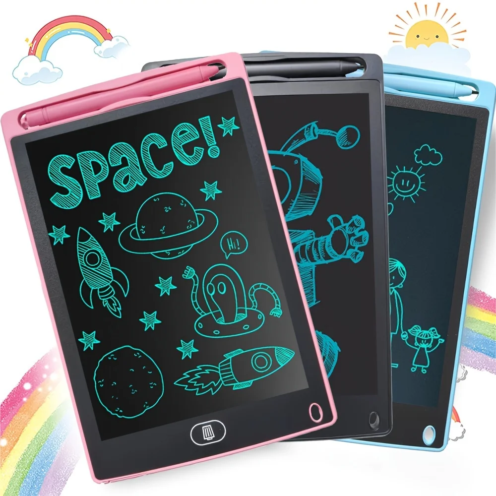 New 8.5 Inch Color LCD Handwriting Board For Children Doodle Practice Drawing Board Light Energy Small Blackboard Erasable Pa