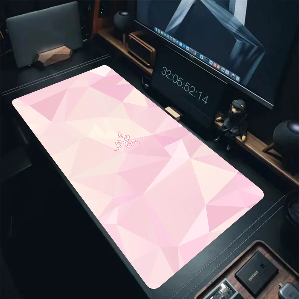 Razer Pink Logo Mousepad Mouse Mat Desk Mat With Pad gaming accessories Prime Gaming XXL Keyboard Pad