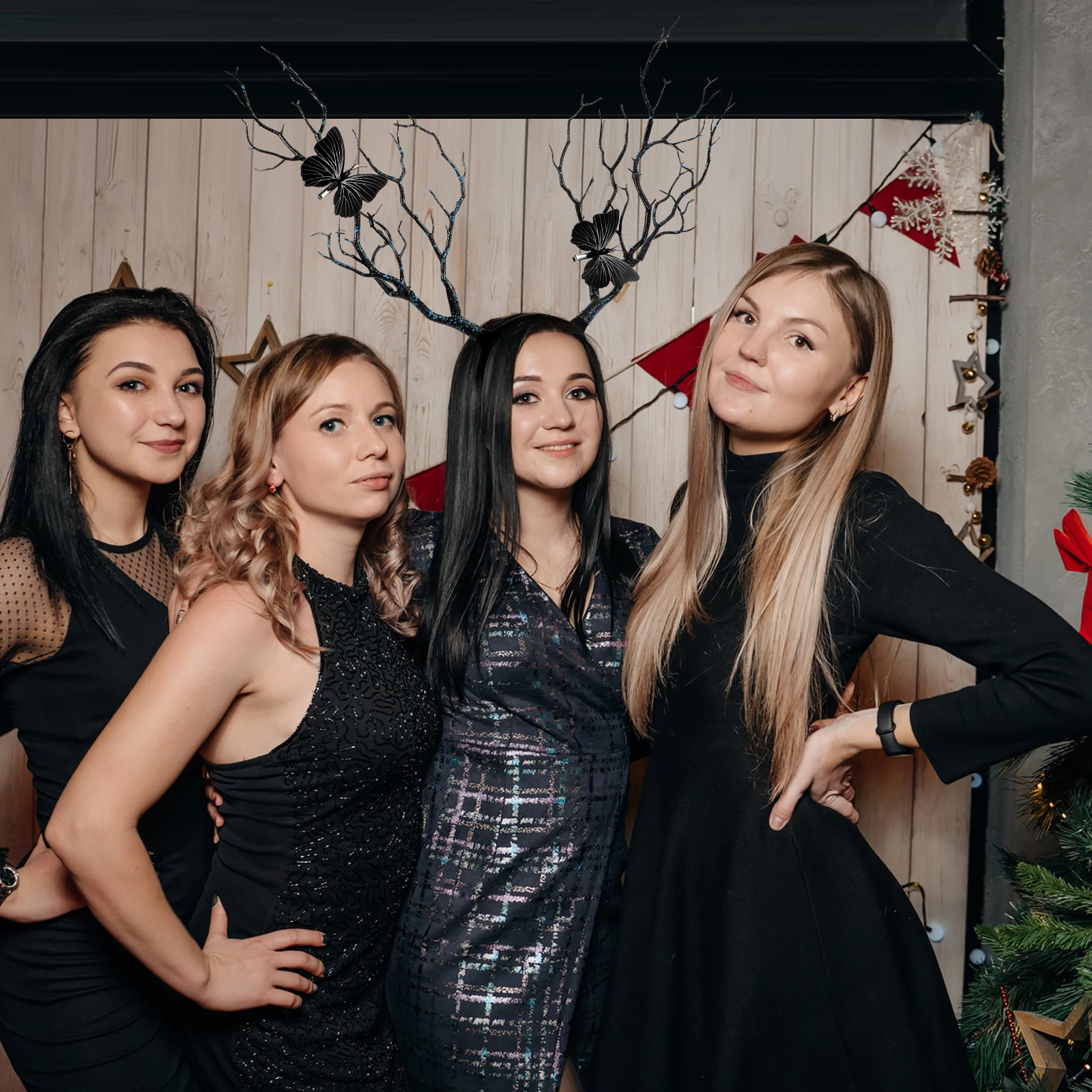 

Deer Antler Headband Silicone Halloween Headdress Branch Shape Hair Band For Women Girls Party Cosplay Decor Accessory