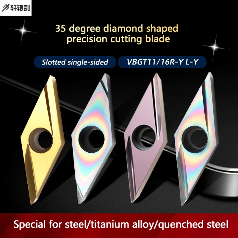 

VBGT110301/110302/110304/160402/160404 L-F/R-F/L-Y/R-Y Токарный станок с ЧПУ из закаленной стали Инструмент для резки стали Нержавеющая сталь