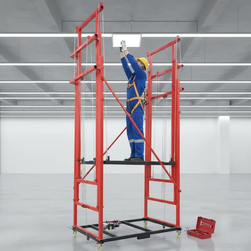 Chinese Made Electric Lifting Scaffolding Platforms Mobile Telescopic Frames Chain Slings Steel Hoists