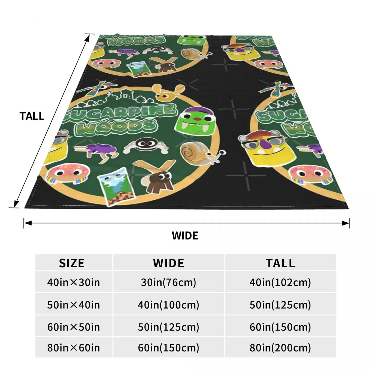 Sugarpine Woods Bugsnax Characters Kinda Bug Kinda Snack Bugsnax Snax And Grumpus Blanket Bedspread On The Bed Beach Blanket