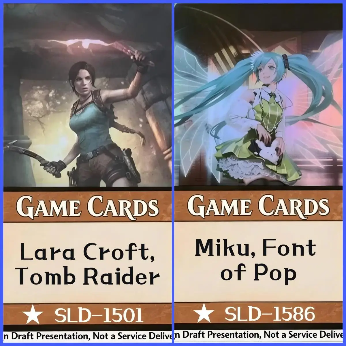 Selling Foil part Goldspan Dragon Lara Croft, Tomb Raider  Storm, Force of Nature  Miku best quality proxy cards
