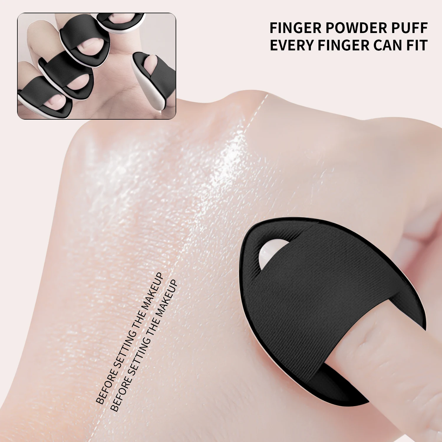 5 ชิ้น Thumb แป้งพัฟแต่งหน้าฟองน้ํานุ่มสามเหลี่ยมแป้งพัฟสําหรับ Liquid Foundation Body Cosmetic Foundation เครื่องมือความงาม