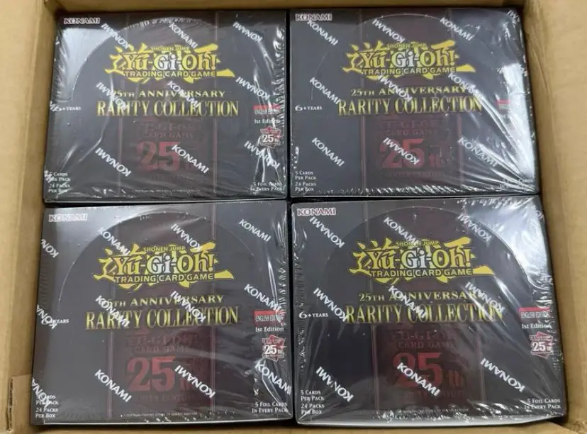 Yugioh caja de refuerzo de colección de rareza del 25 ° aniversario, 1ª edición, paquete sellado de 24