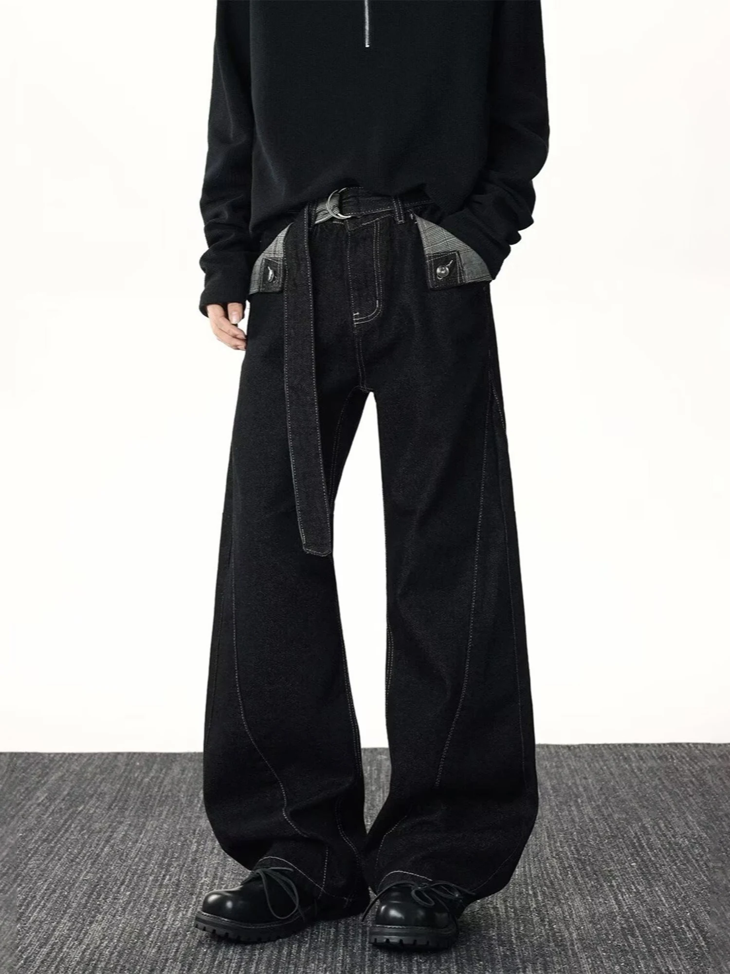 

Мужские свободные повседневные джинсы из оригинального денима, весна-осень, американский стиль Cleanfit, прямые брюки с расклешенными штанинами, с узором