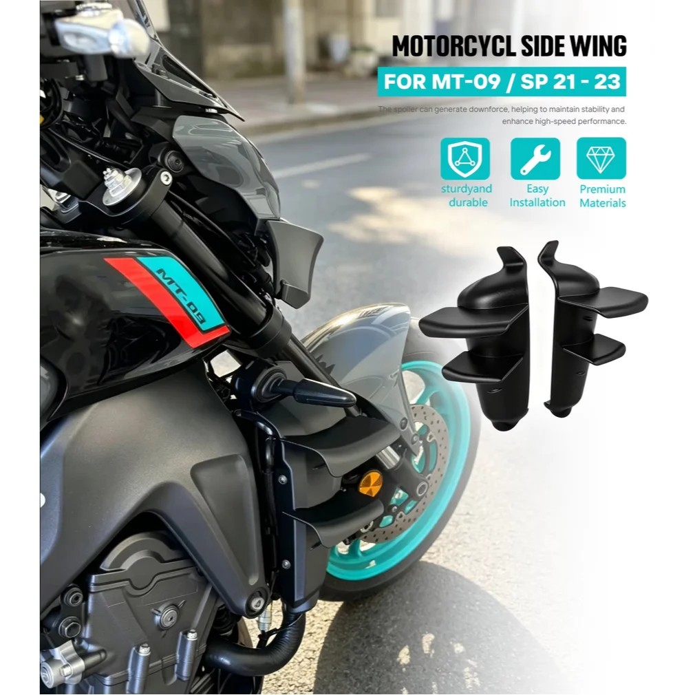 2026 For YAMAHA MT-09/SP Side Wing Side spoiler FRONTAL SPOILERS MT09 2021 2022 2023 Front spoiler Lower spoiler flank