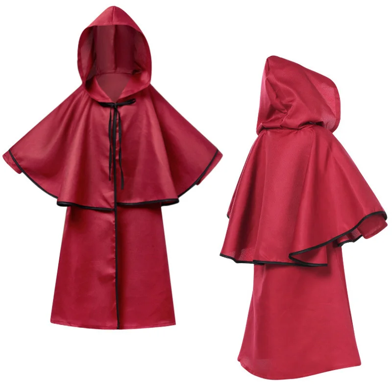 Mago Cosplay costumi di Halloween per bambini bambini strega medievale Friar Robe sacerdote Costume abbigliamento antico mantello della morte