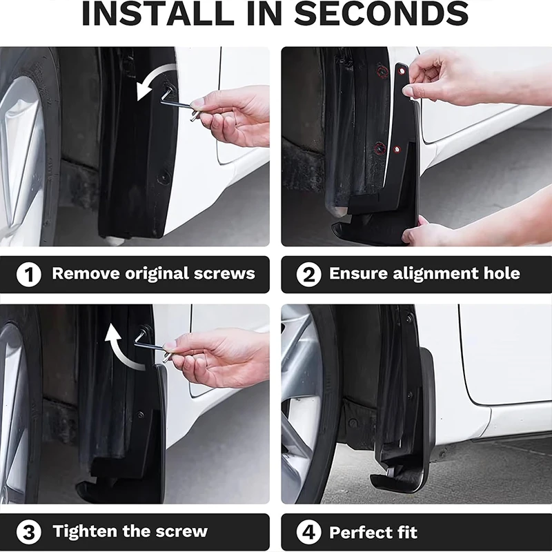 For Audi Q5 Plus 2010-2017 Sport Version Without Fender Flares Mud Flaps Set Advanced Soft Rubber Mudguards Upgrade