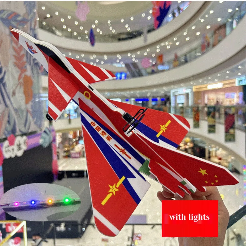 

Ligthweight Children's Hand Throwing Aircraft Multistyles EVA Airplane Glider Toy Model with LED Lights Wheels