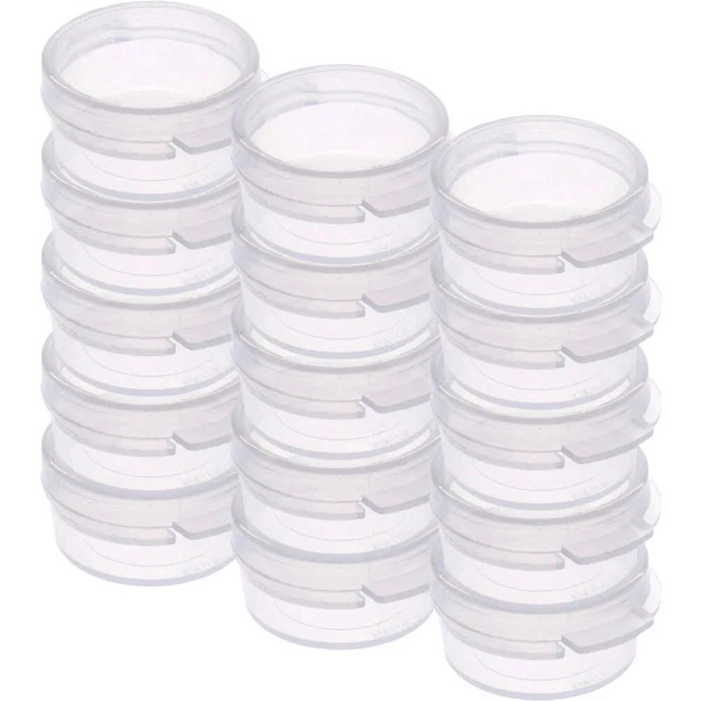 

25pcs Soil Sample Storage Box Clear Round Sealed Plastic Jars for Soil Moisture Observation Reusable PP Containers with Lids Lab