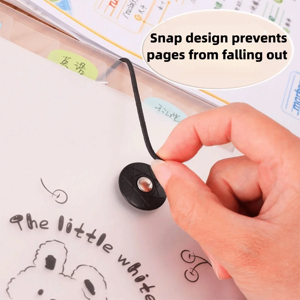 

Fashion Waterproof A4 File Folder 8 Pockets PP File Organizer Large Capacity Document Bag Office