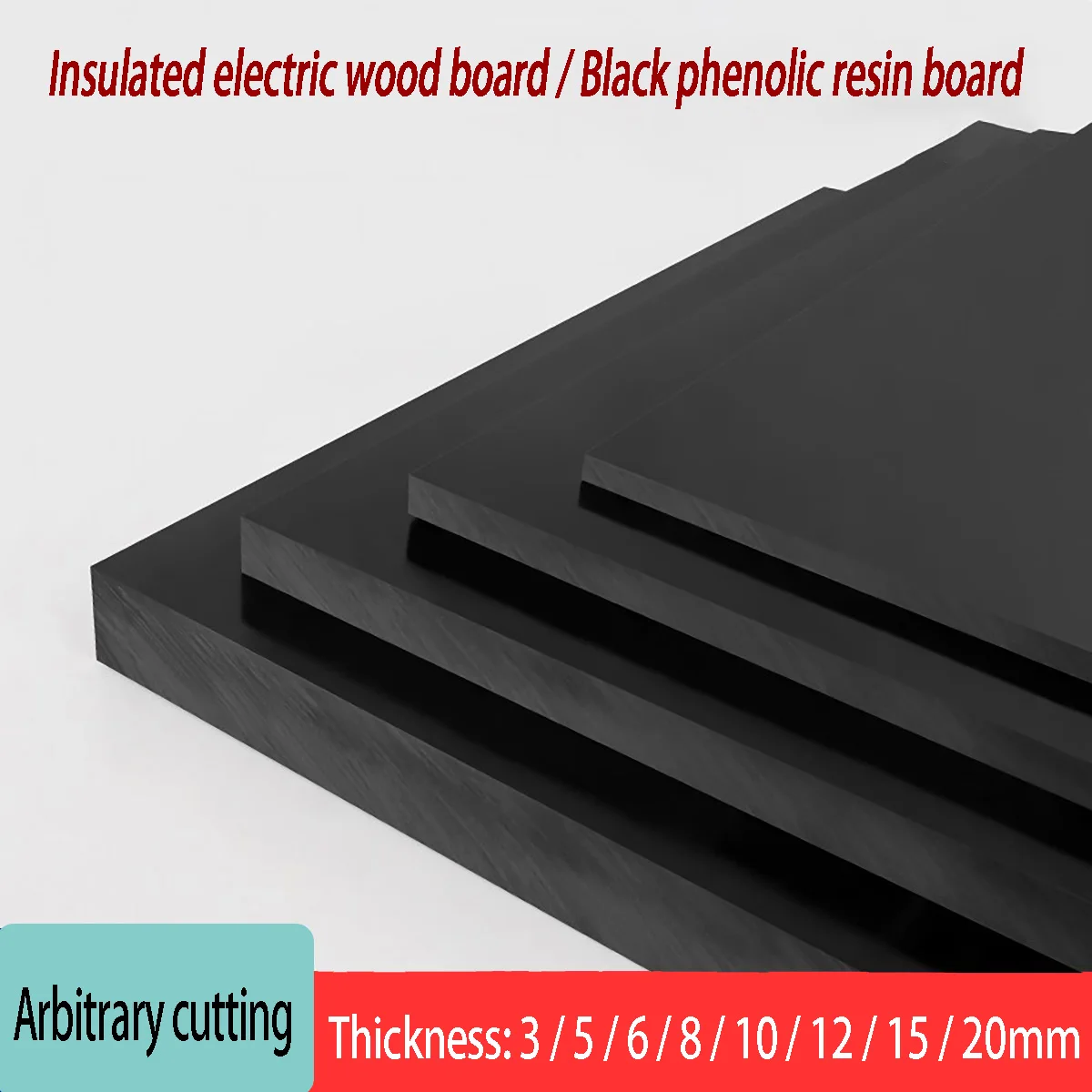 Black Electric Wood Insulation Board Phenolic Resin Board Processing Custom Thickness 3/4/5/6/8/10/12/15/20mm
