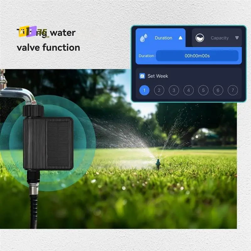 A13E-Tuya Solar Water Timed Irrigation Water Valve IP65 Waterproof Includes Soil Temperature And Humidity