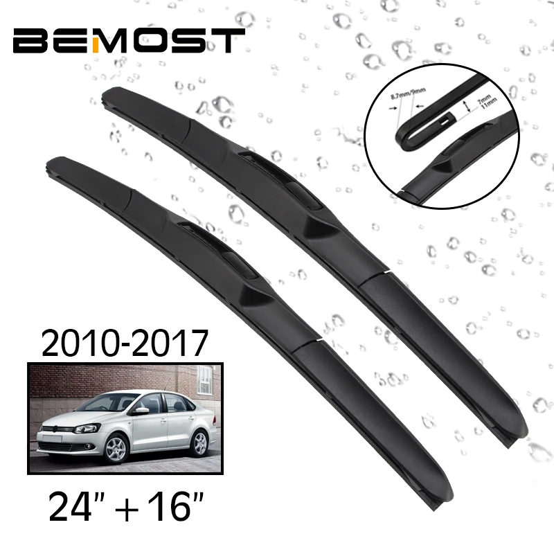 

Car Wiper Blade Front Window Windshield Rubber Refill Wiper For VW Volkswagen Polo Sedan/Vento 2010-2017 24+16 Car Accessories