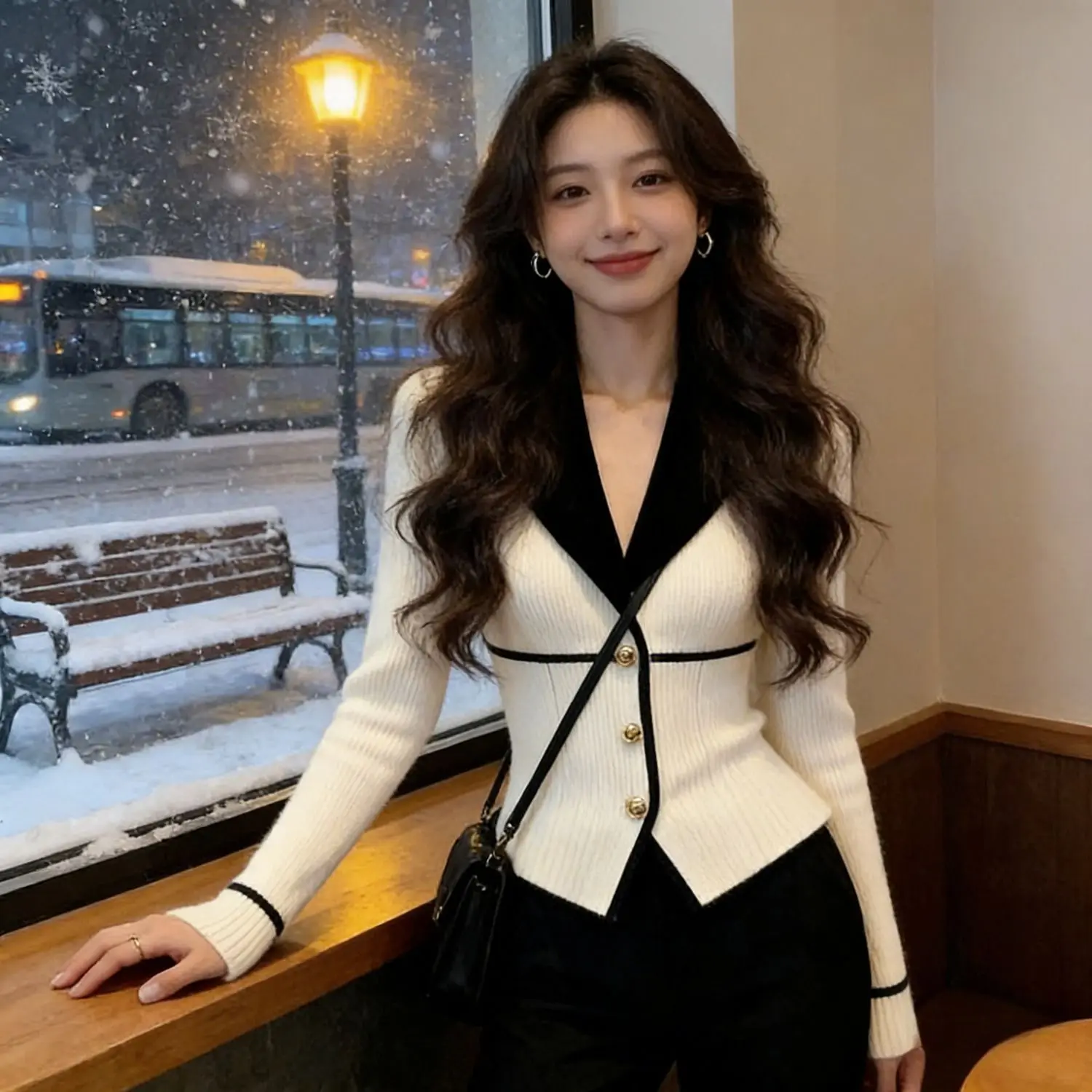 C3220 white sweater