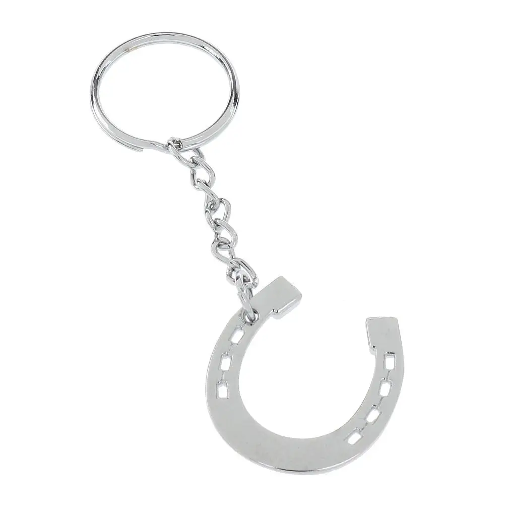 Horseshoe Alloy Pendant Keychain Fashionable Novelty Key Ring for Purse Backpack Cute Keychains Holder