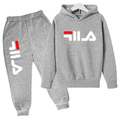 Barntröja med huva 3-12 år, julklappströja, pojkar, flickor, topp + byxor, 2P, skönhet, flickjacka, sportigt och casual set 6 best sales pojkkläder - №2