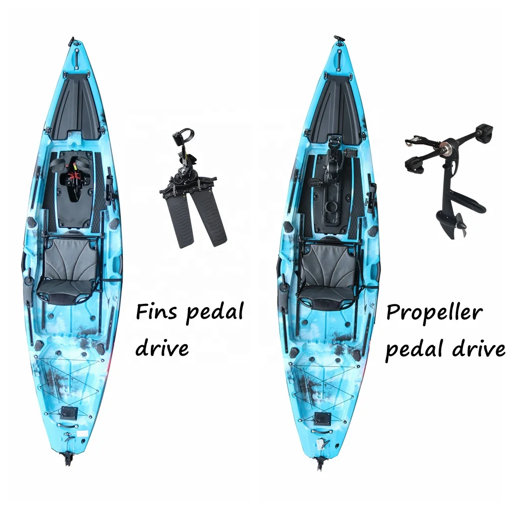 

Favorable Price High Quality 12 ft Single Person Fishing Pedal Drive Kayak Exchange Pedal System Kayak with CE Certificate