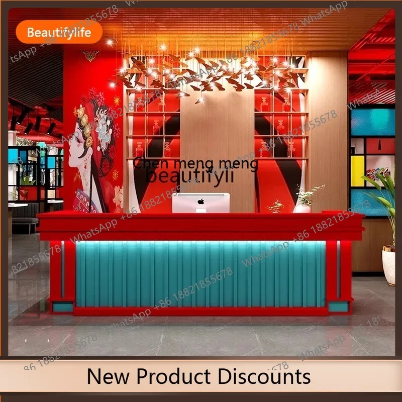 X  F109 Hotel checkout page BBQ restaurant B & B teahouse front desk Hot pot restaurant Bar reception desk