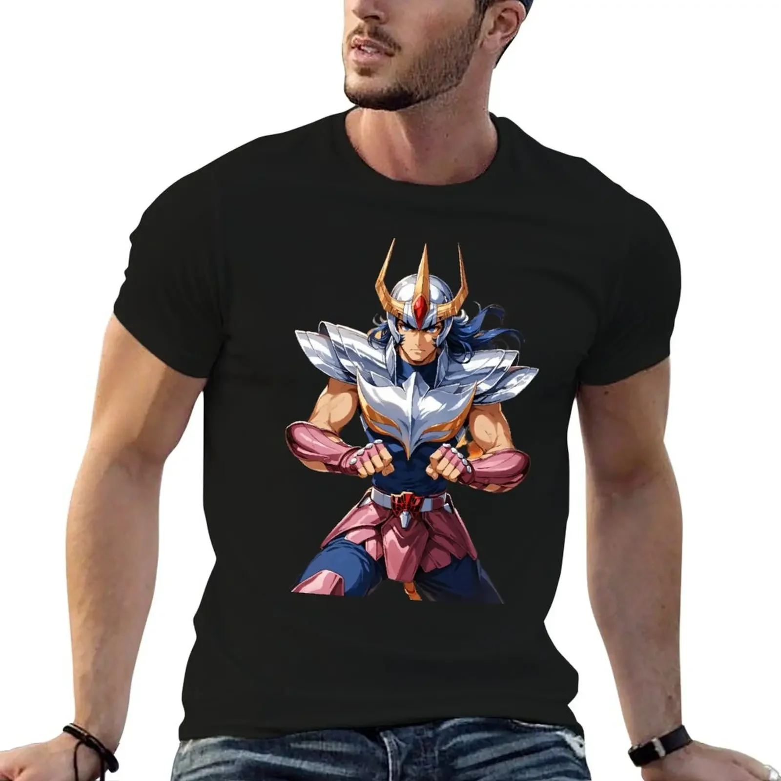 

Doodle T-Shirt Relaxed Sporty Tee for Everyday Wear Saint Seiya Bronze Saint Gold Saint Seiya Shun Shiryu Hyoga Ikki Phoenix