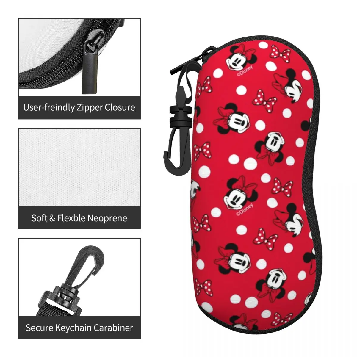 Custom Minnie Mickey Mouse Cartoon Animation Glasses Case Stylish Shell Eyeglasses Case Sunglasses Box