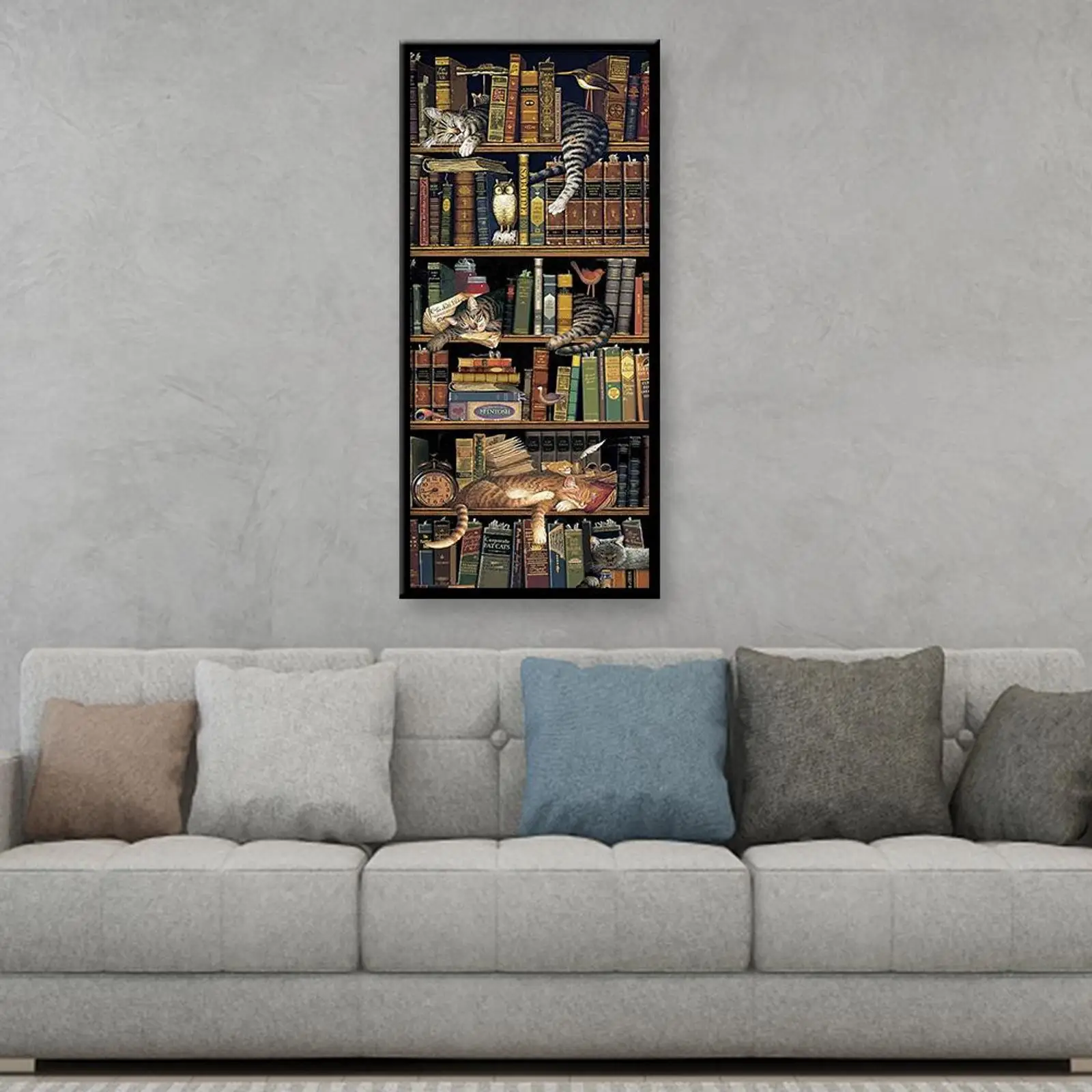 Bookcase Cat 5D Diy…
