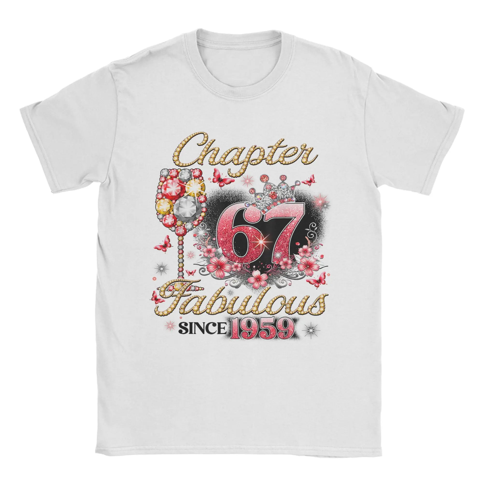 

Vintage T Shirt Summer Chapter 67 Fabulous Since 1959 67th Birthday W Leisure T Shirts Cotton Tshirt for Men Short Sleeve Tops