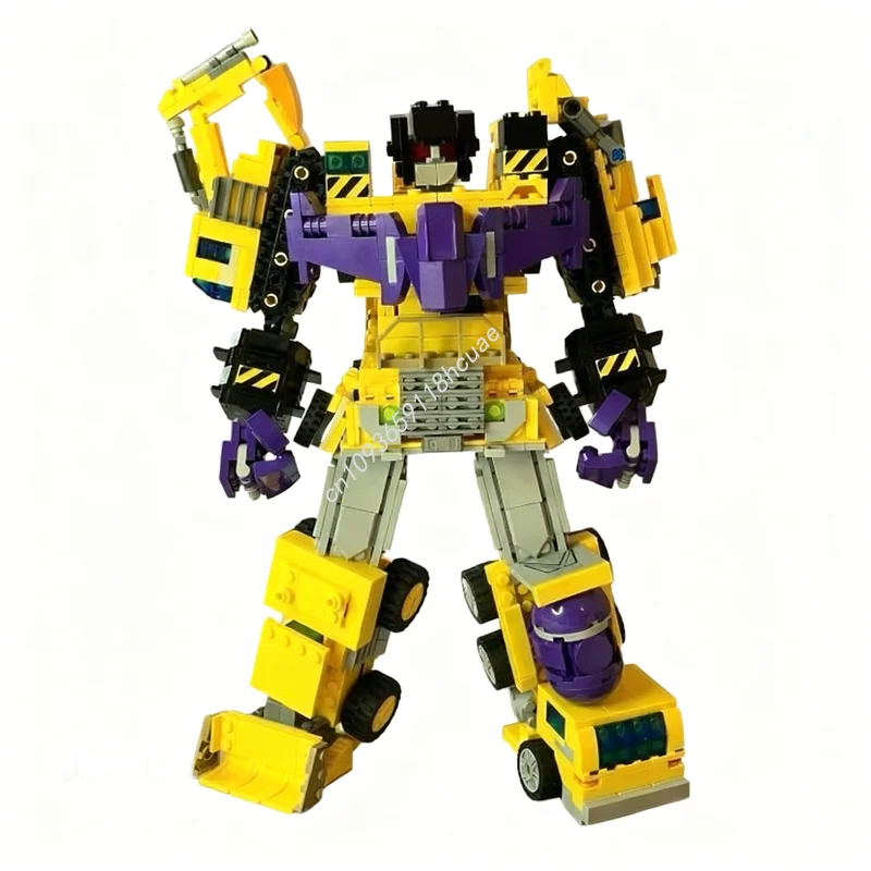 

1180pcs MOC TF Transformers DEVASTATOR Yellow Model Building Blocks Christmas Gifts Construction DIY Toy Assemble Creative Idea