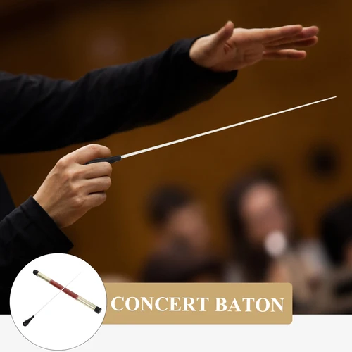 Imagen 2 del producto Bastón conductor de orquesta, bastón de concierto Musical, accesorio de instrumento con cilindro de almacenamiento, bastón musical para escenario