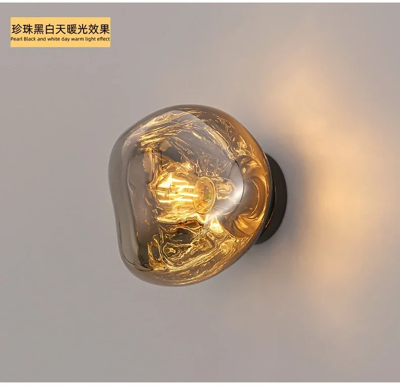 Light Flows Glass Texture Wall Light - Modern Sconce for Bedroom Corridor Restaurant, Ceiling / Wall Decoration Lighting Fixture